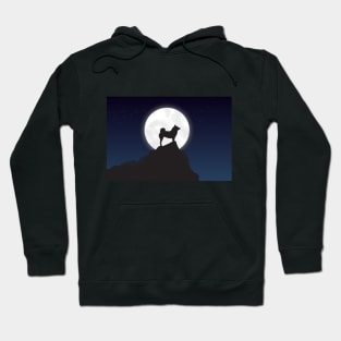 Lilly the Shiba Inu Moon Silhouette Hoodie